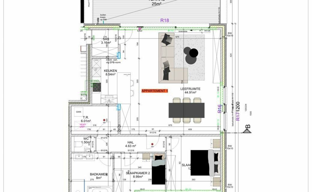 Appartement te koop in Halen